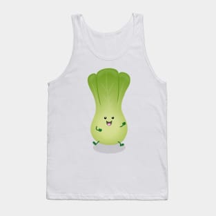 Cute baby bok choy cartoon illustration Tank Top